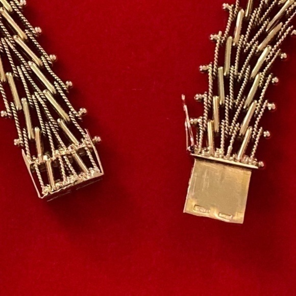 Necklace chain magnificent jewelry 14K Tri-Color Gold🌲 “Pine” solid gold 58.8gr - Picture 5 of 15